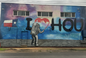 I heart HOU mural in Midtown