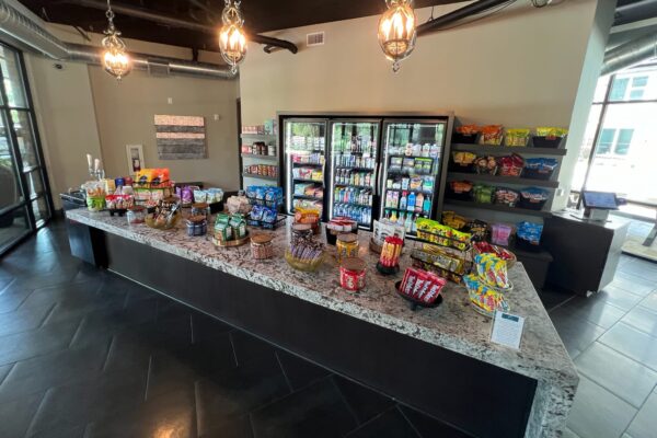 A photo of the marketplace at Elan Med Center which offers 24/7 food and drink for purchase