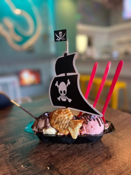 PopFancy pirate ship sundae