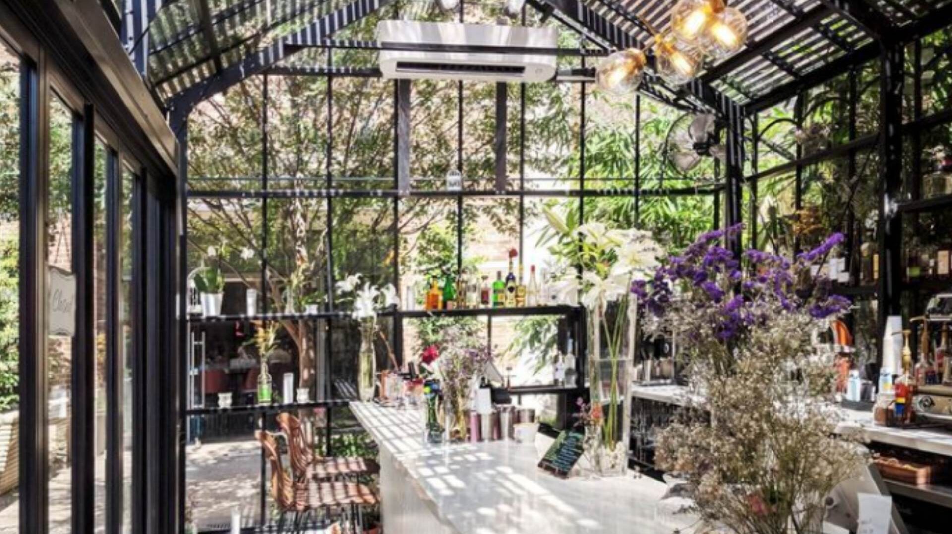 glass dining at Secret Garden