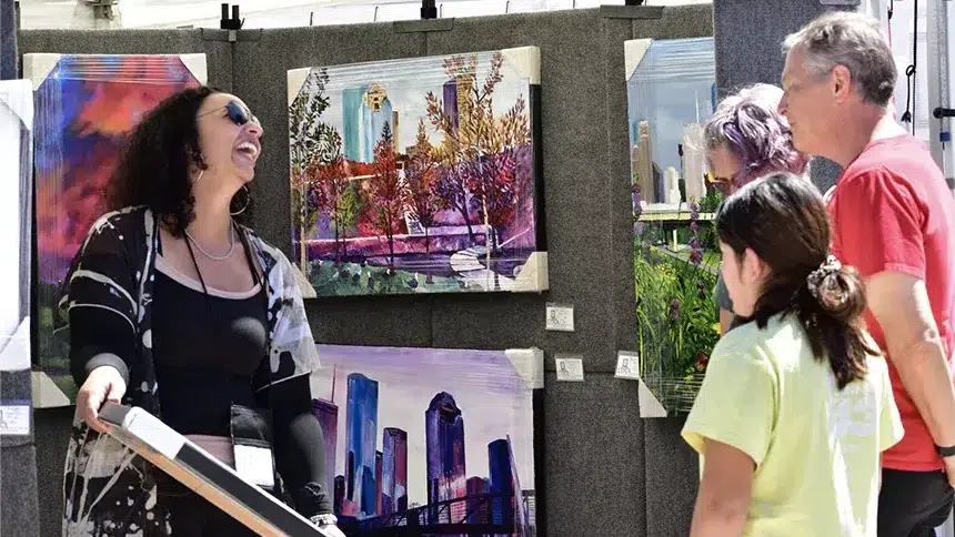 Attendees at the Bayou City Art Festival